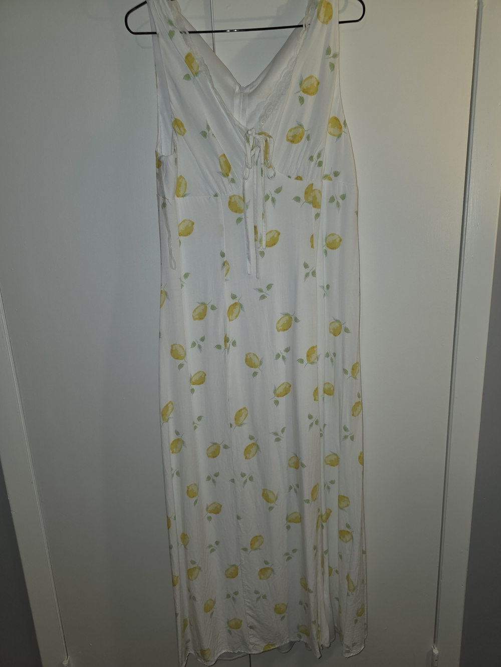 Crystal Doll Ivory Lace-Trim Slip Dress
